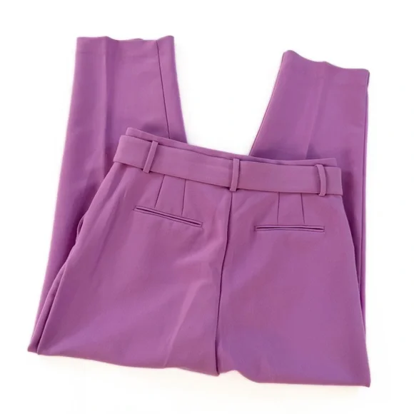 Ann Taylor Pants Womens 6 High Rise Belted Tapered Leg Career Classic - Picture 8 of 8